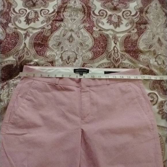 Size 4 Womens Banana Republic Avery Pink/Red/white check pants - Picture 15 of 17